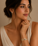 Load image into Gallery viewer, Dual Line CZ Crystal Cuff Bracelet | Jewel Birds