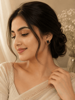Load image into Gallery viewer, Red Aura Studs - Gold