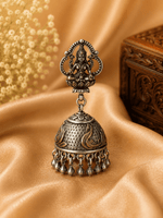 Load image into Gallery viewer, Lakshmi Jhumka Earrings - Gold & Silver