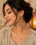 Load image into Gallery viewer, Gulnaar Pearl Chandbali Earrings - Multicolor