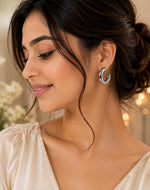 Load image into Gallery viewer, Silver Orbit Hoops - Silver