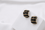 Load image into Gallery viewer, Midnight Stripe Studs - Black