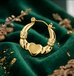 Load image into Gallery viewer, Textured Gold Circle Hoop Earrings | Jewel Birds