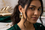 Load image into Gallery viewer, Korean Glam Stone Hoops | Jewel Birds