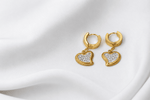 Load image into Gallery viewer, Love Sparkle Hoop Earrings (COMBO) - Gold