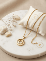 Load image into Gallery viewer, Crystal Orbit Pendant Necklace - Gold