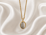 Load image into Gallery viewer, Moonstone Grace Pendant Necklace - Pearl White