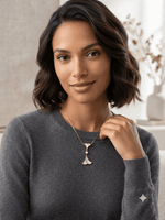 Load image into Gallery viewer, Crystal Bloom Pendant Necklace - White & Gold