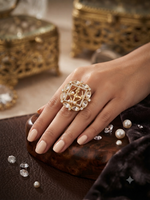 Load image into Gallery viewer, Pearl Blossom Statement Ring