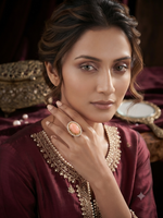 Load image into Gallery viewer, Pink Oval Statement Ring