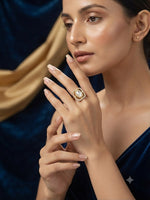Load image into Gallery viewer, Golden Prism Statement Ring