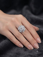 Load image into Gallery viewer, Crystal Swirl Bloom Ring
