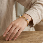 Load image into Gallery viewer, Evil Eye Serenity Bracelet - Gold
