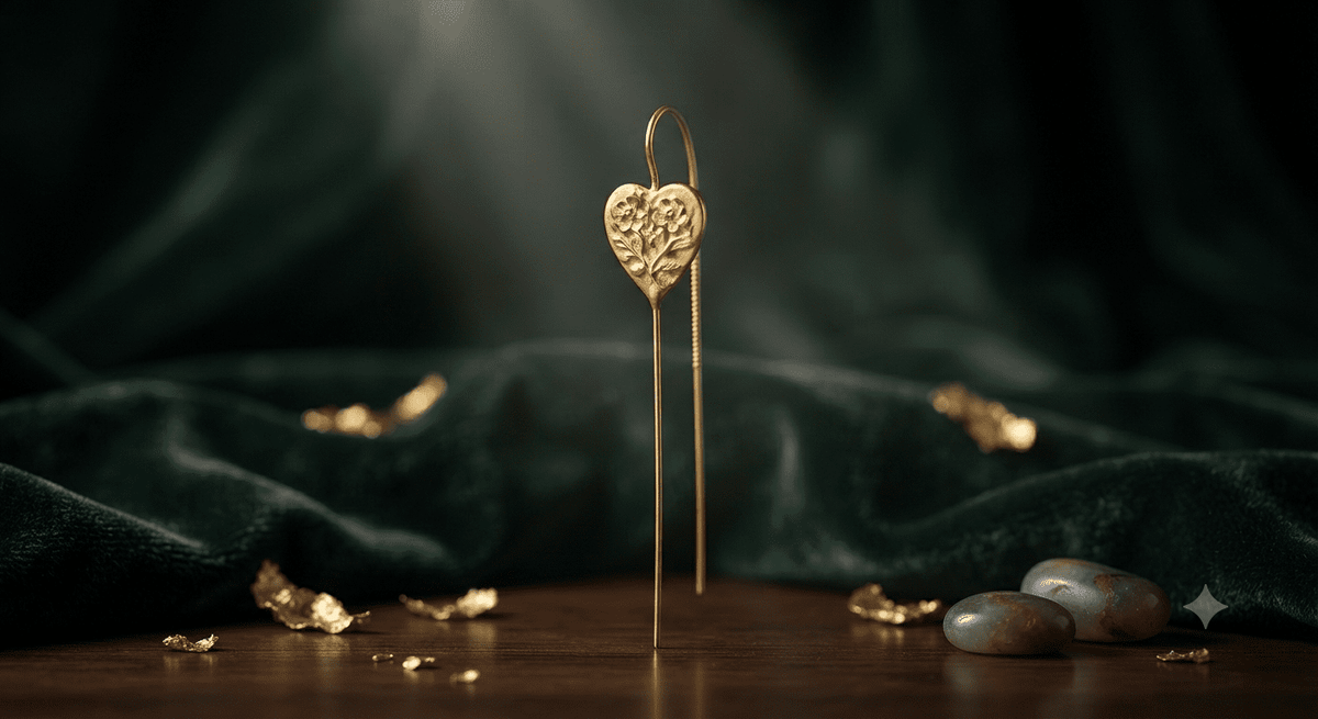 Peacock pin bugadi earring   gold