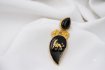 Load image into Gallery viewer, Black Enamel Statement Earrings | Jewel Birds
