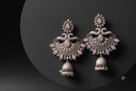 Load image into Gallery viewer, Blush Chandbali Jhumkas | Jewel Birds
