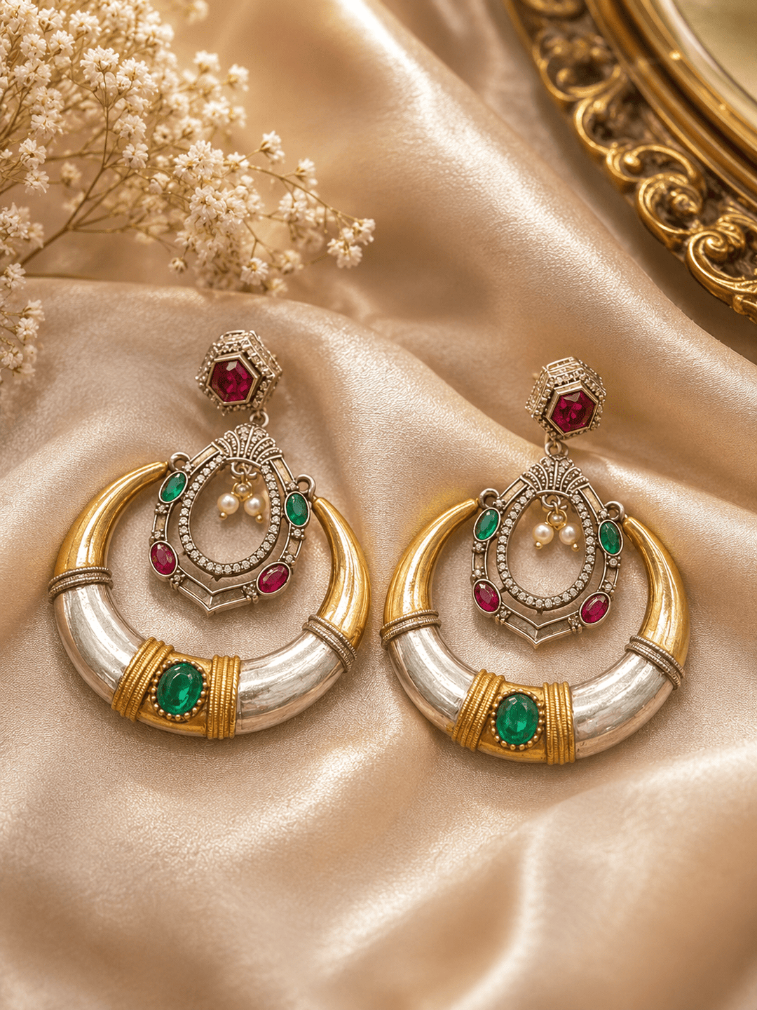 Royal Crescent Earrings - Multicolor
