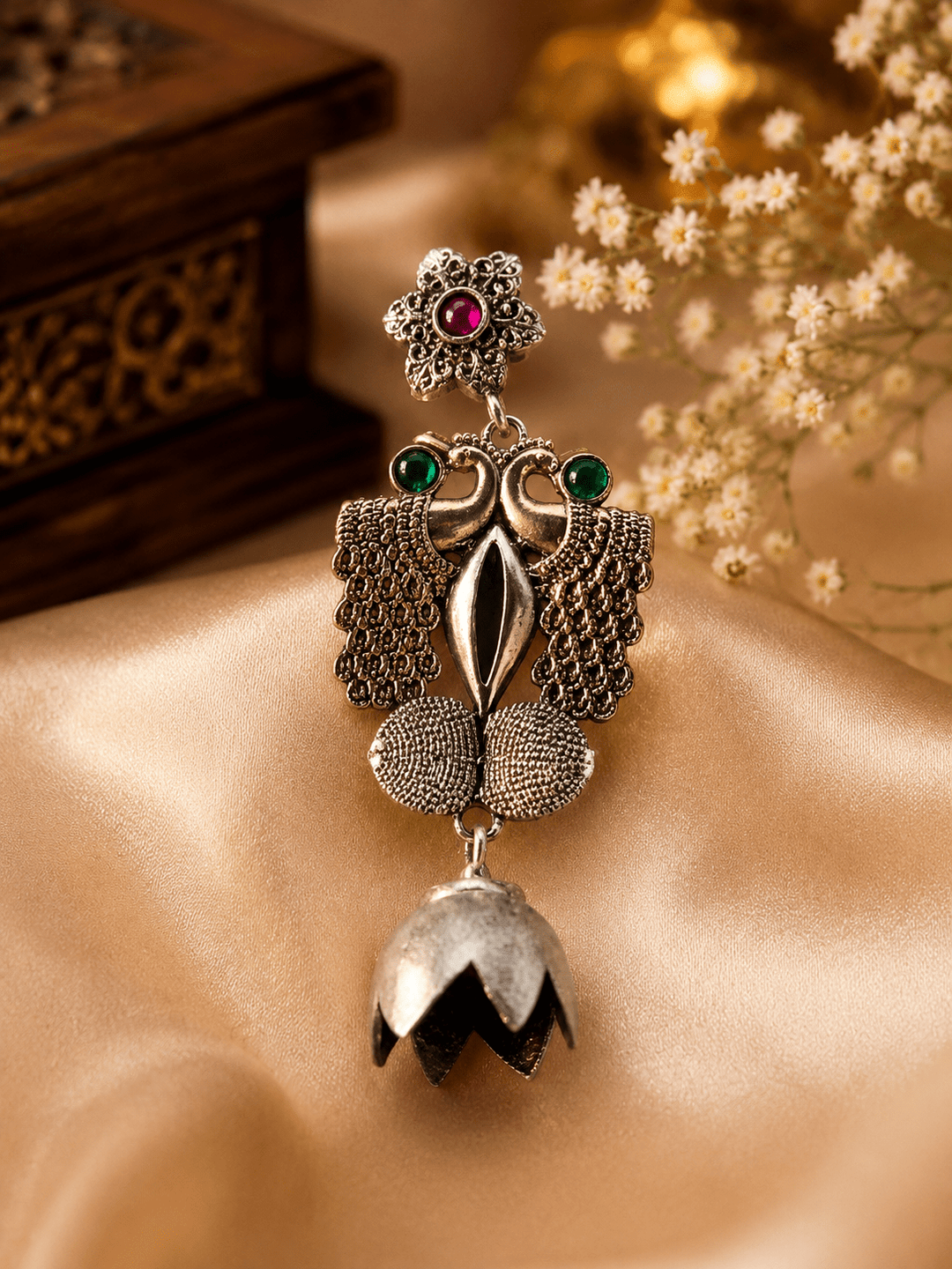 Peacock Whisper Drops - Gold & Silver