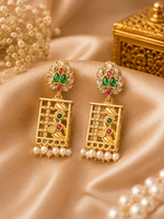 Load image into Gallery viewer, Meher Mahal Earrings - Green &amp; Gold
