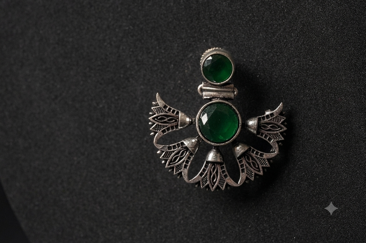 Emerald bloom earrings | jewel birds