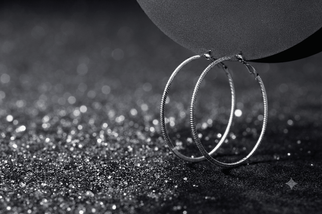 Classic Silver Hoop Earrings - Silver
