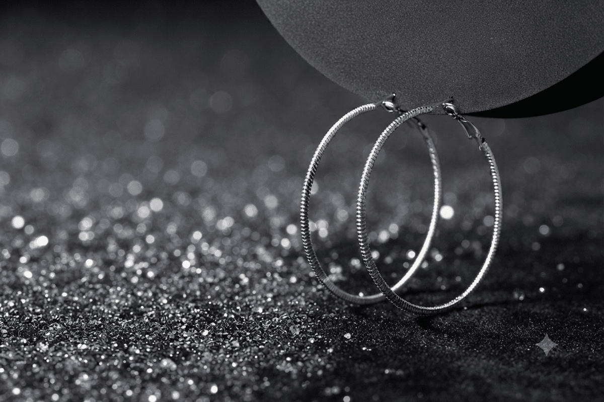 Classic silver hoop earrings   silver