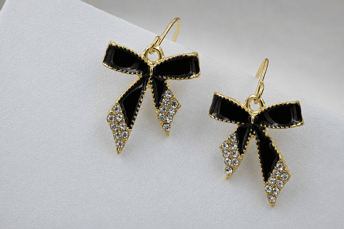 Midnight bow spark   black & gold