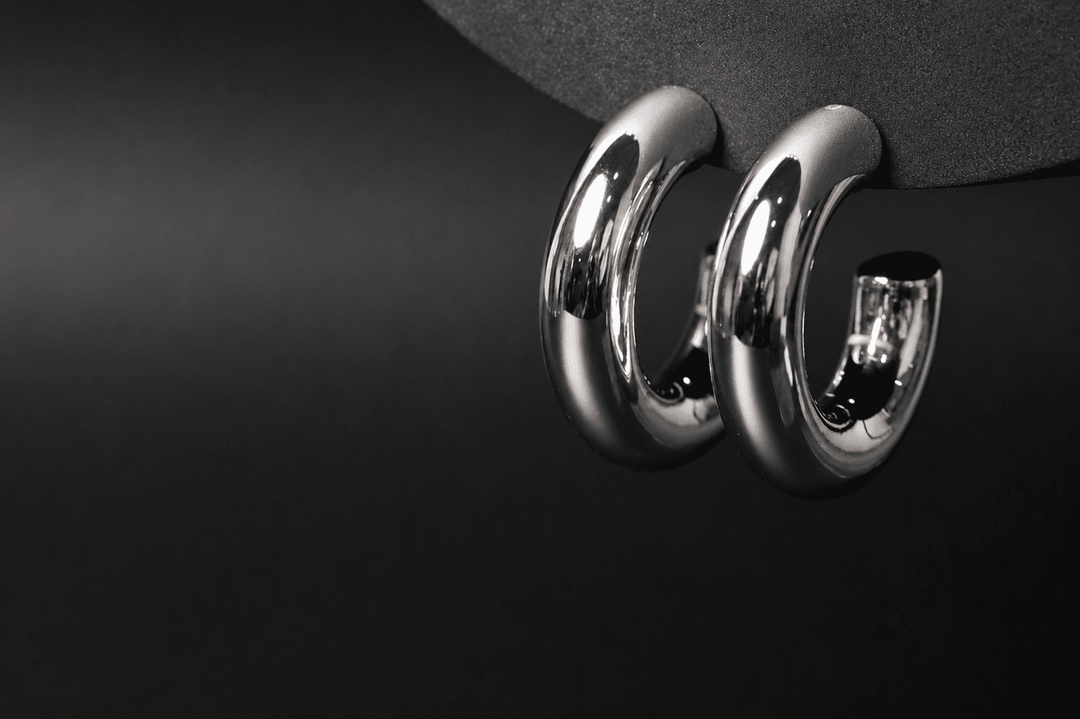 Silver Orbit Hoops - Silver
