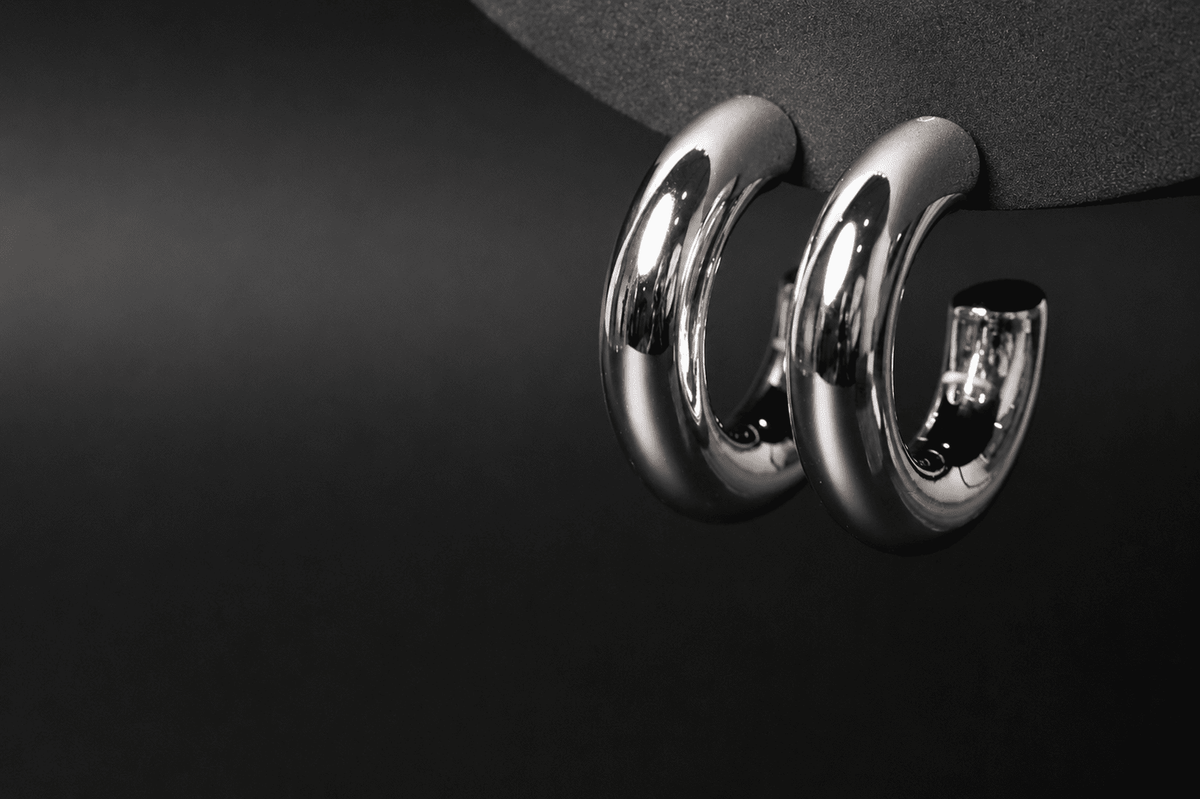 Silver orbit hoops   silver