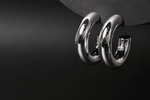 Load image into Gallery viewer, Silver Orbit Hoops - Silver

