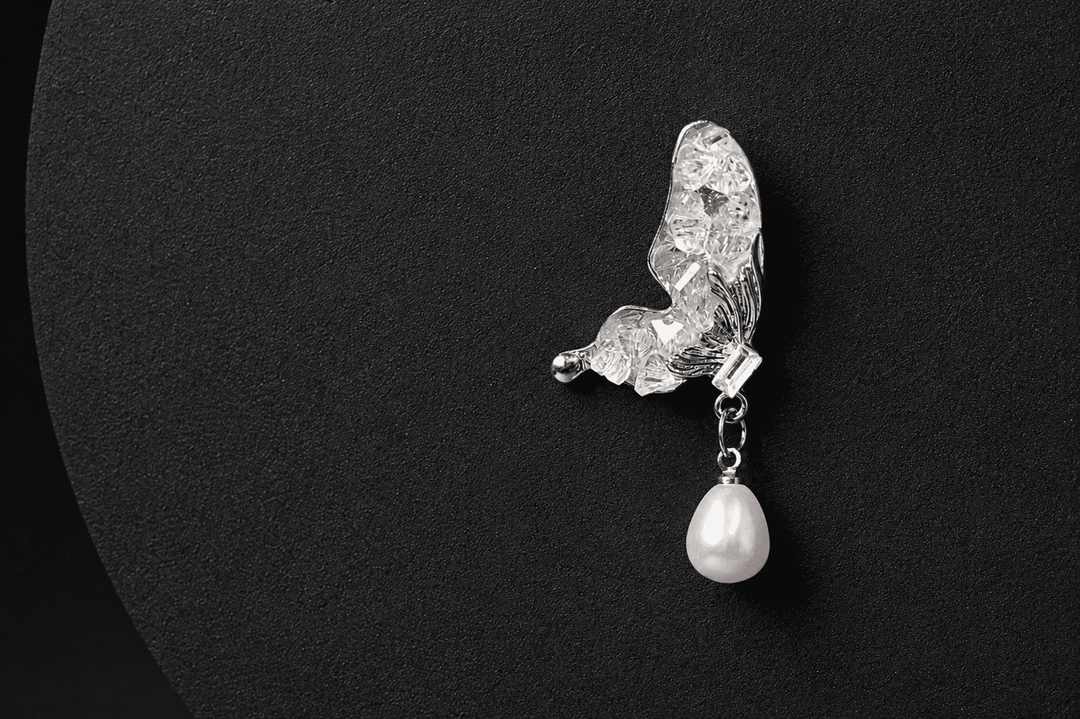 Crystal Dew Pearl Drops - Silver