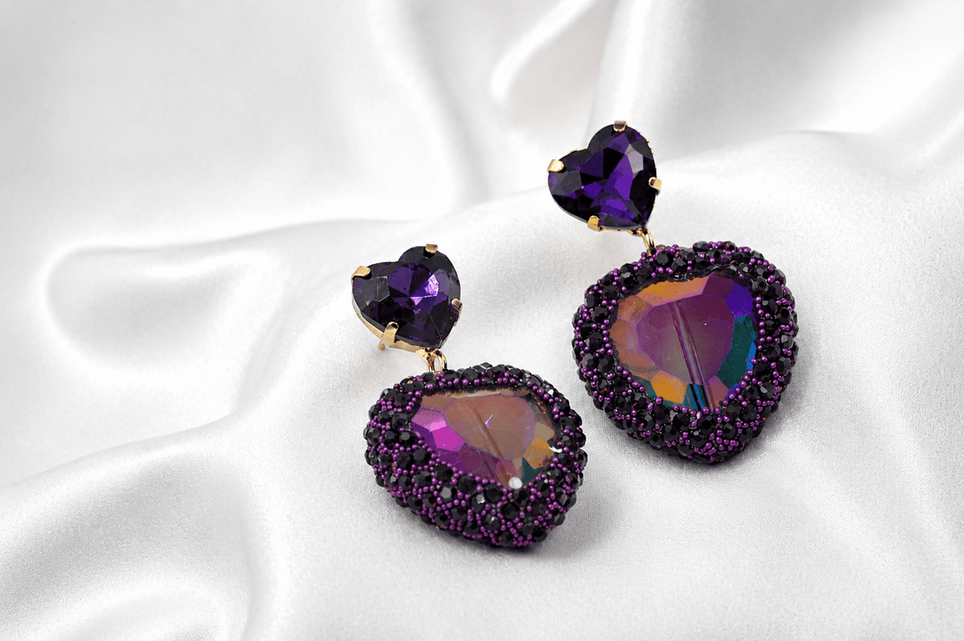 Heart Glam Drops
 (Purple) - Multicolor