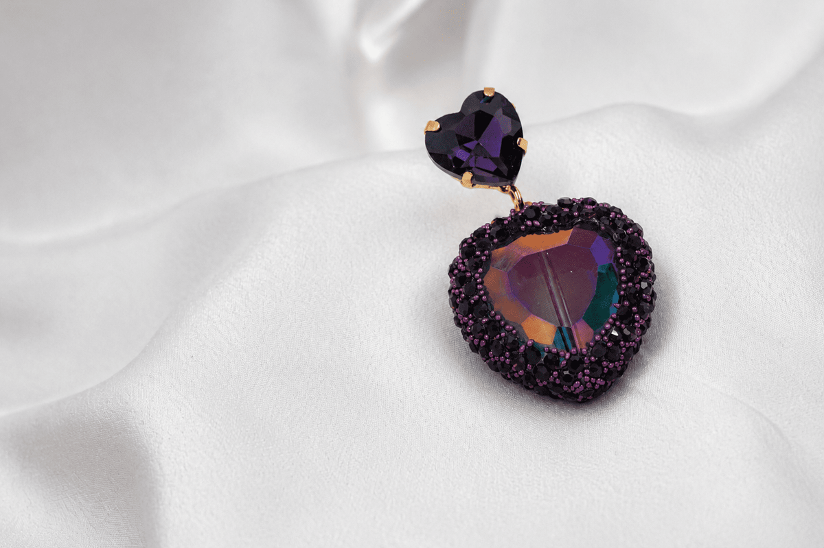 Heart glam drops
 (purple)   multicolor