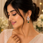 Load image into Gallery viewer, Sapphire Bloom Earrings - Silver
