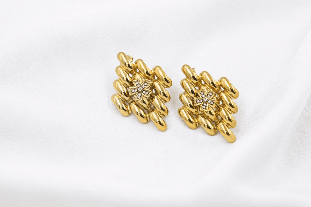 Golden radiance studs   gold