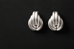 Load image into Gallery viewer, Silver Twisted Hoop Earrings - Silver
