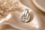 Load image into Gallery viewer, Silver Twisted Hoop Earrings | Jewel Birds
