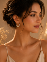 Load image into Gallery viewer, Diamond Frame Hoops
