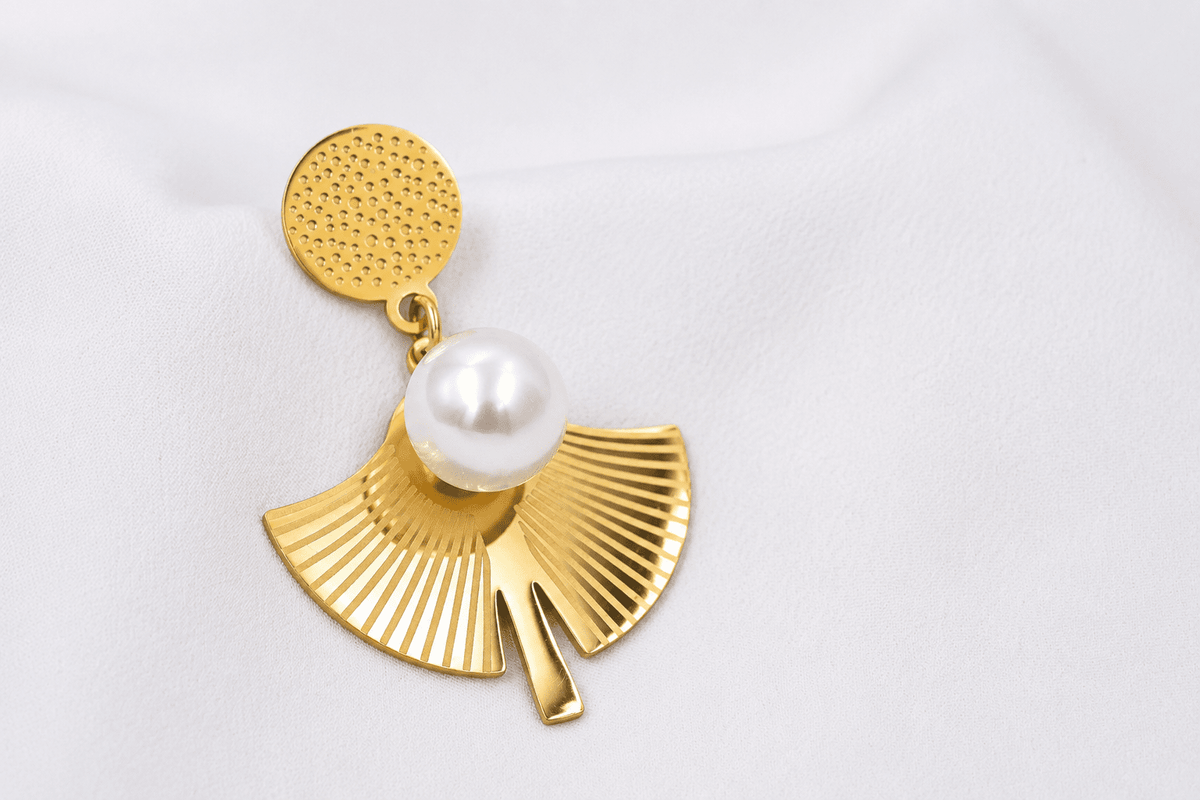 Pearl breeze drops   gold