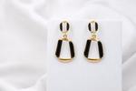 Load image into Gallery viewer, Black Luxe Dangles - Black &amp; Gold
