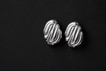 Load image into Gallery viewer, Silver Sculpted Statement Earrings - Silver
