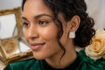 Load image into Gallery viewer, Crystal Square Stud Earrings | Jewel Birds
