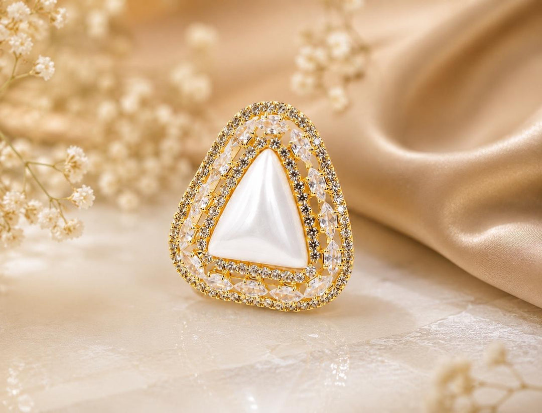 Pearl Triangle Luxe Studs | Jewel Birds