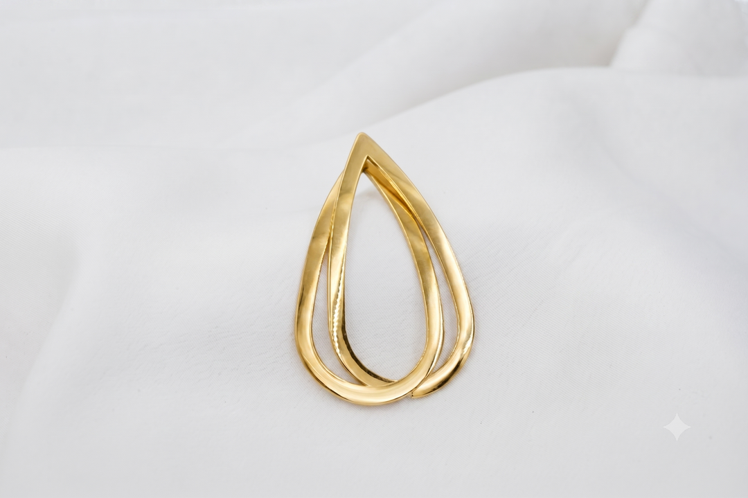 Golden Drop Infinity Hoops | Jewel Birds