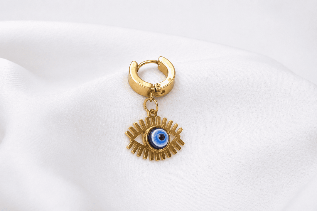 Evil Eye Protection Huggies - Gold
