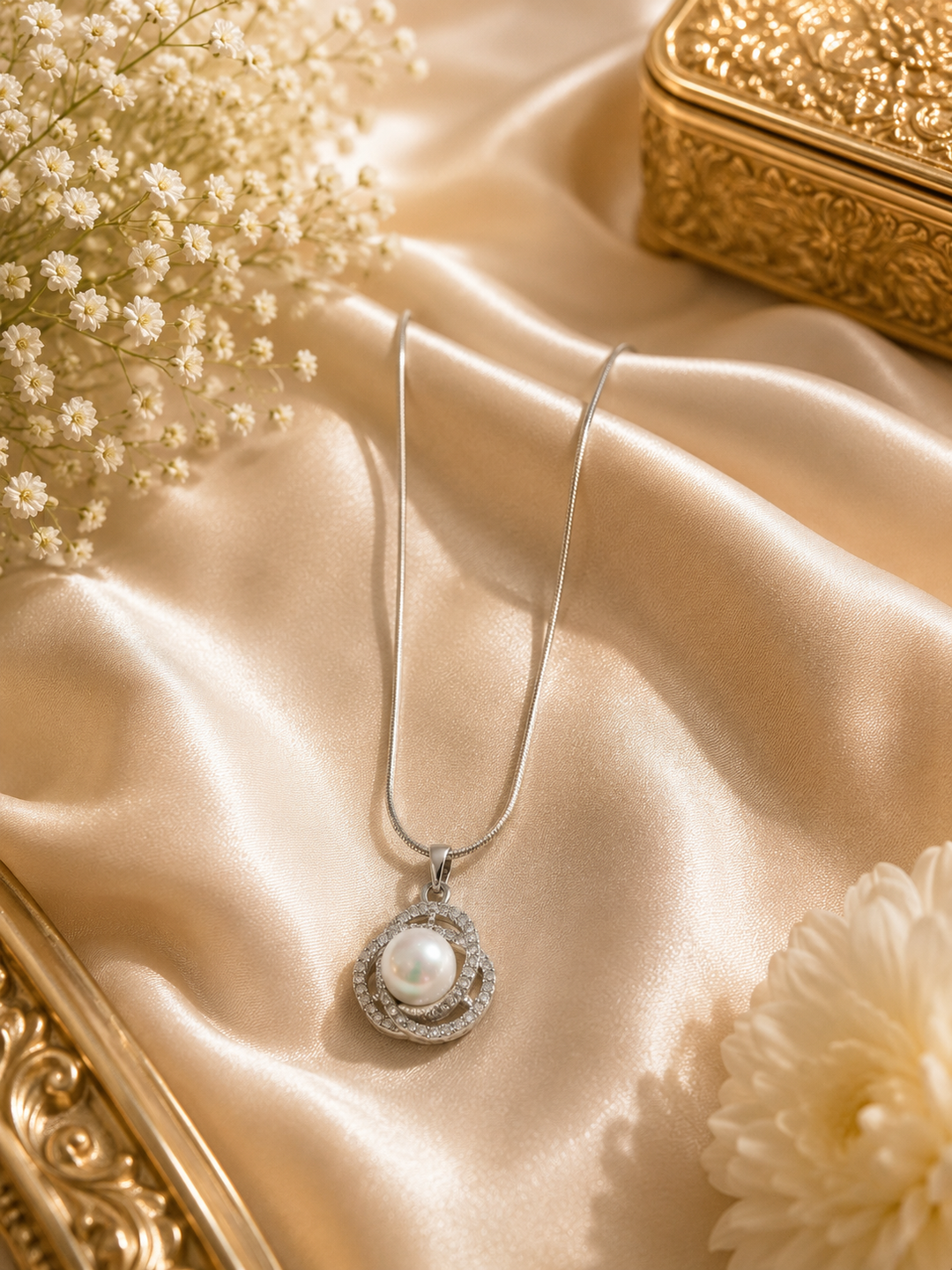 Pearl Halo Pendant