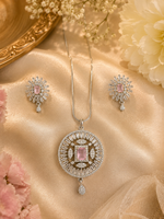 Load image into Gallery viewer, Rosé Radiance Pendant Set - Pink Alloy
