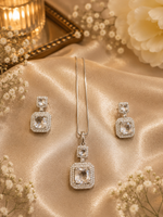 Load image into Gallery viewer, Midnight Halo Pendant Set - Silver Alloy
