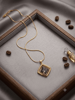 Load image into Gallery viewer, Midnight Frame Pendant - Gold
