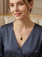 Load image into Gallery viewer, Midnight Frame Pendant - Black &amp; Gold
